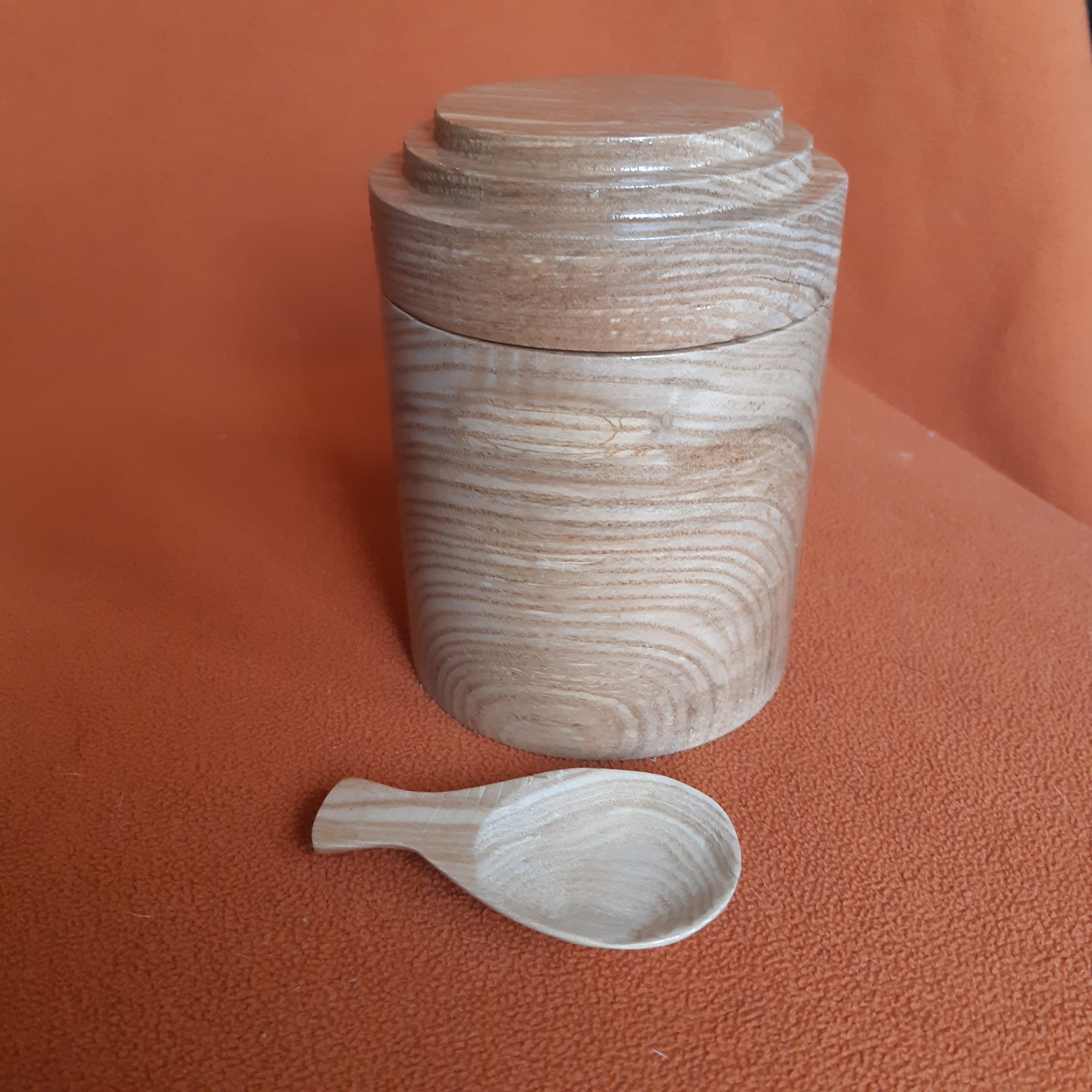 Tea Canister and Scoop - Ash