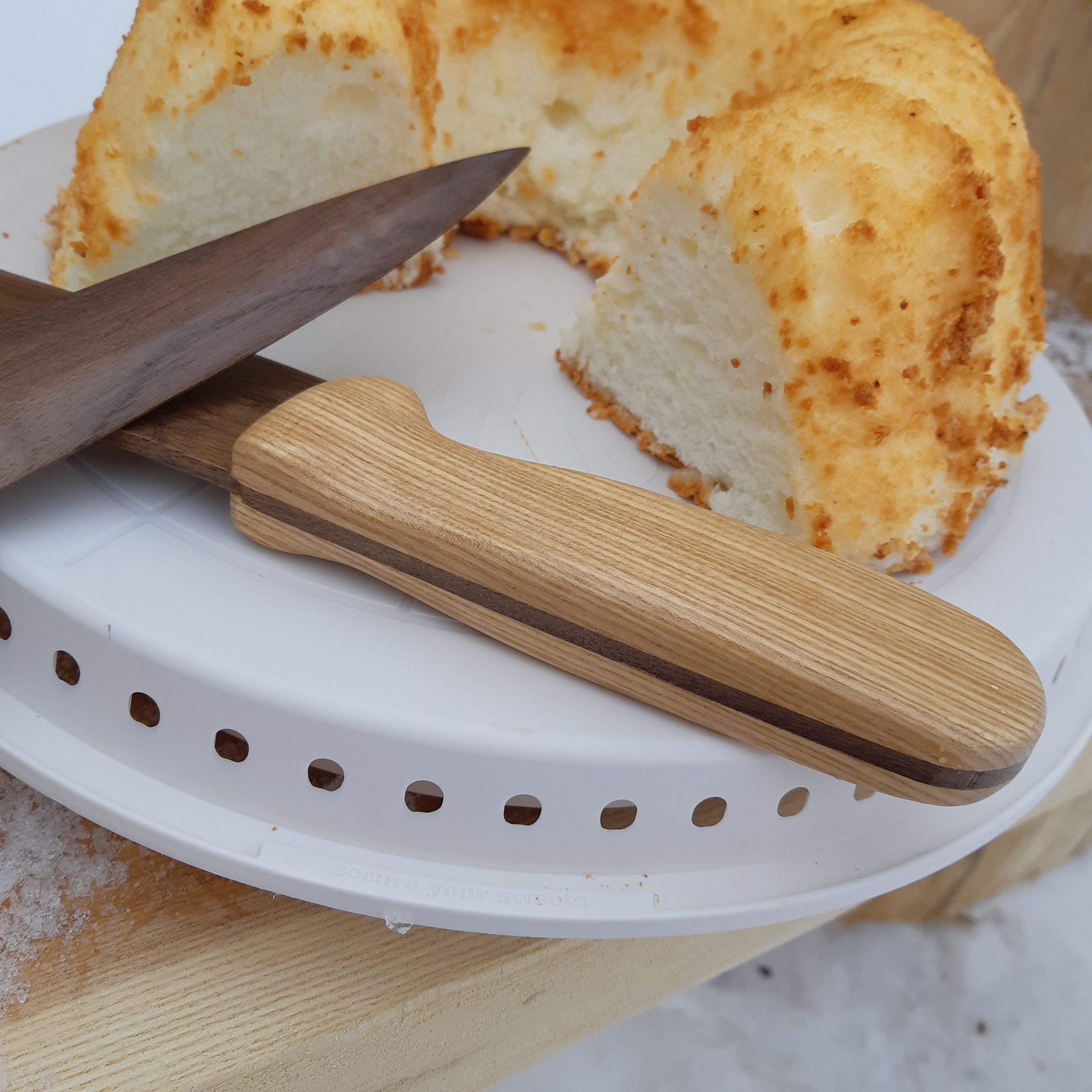 Walnut & Ash Cake Knife