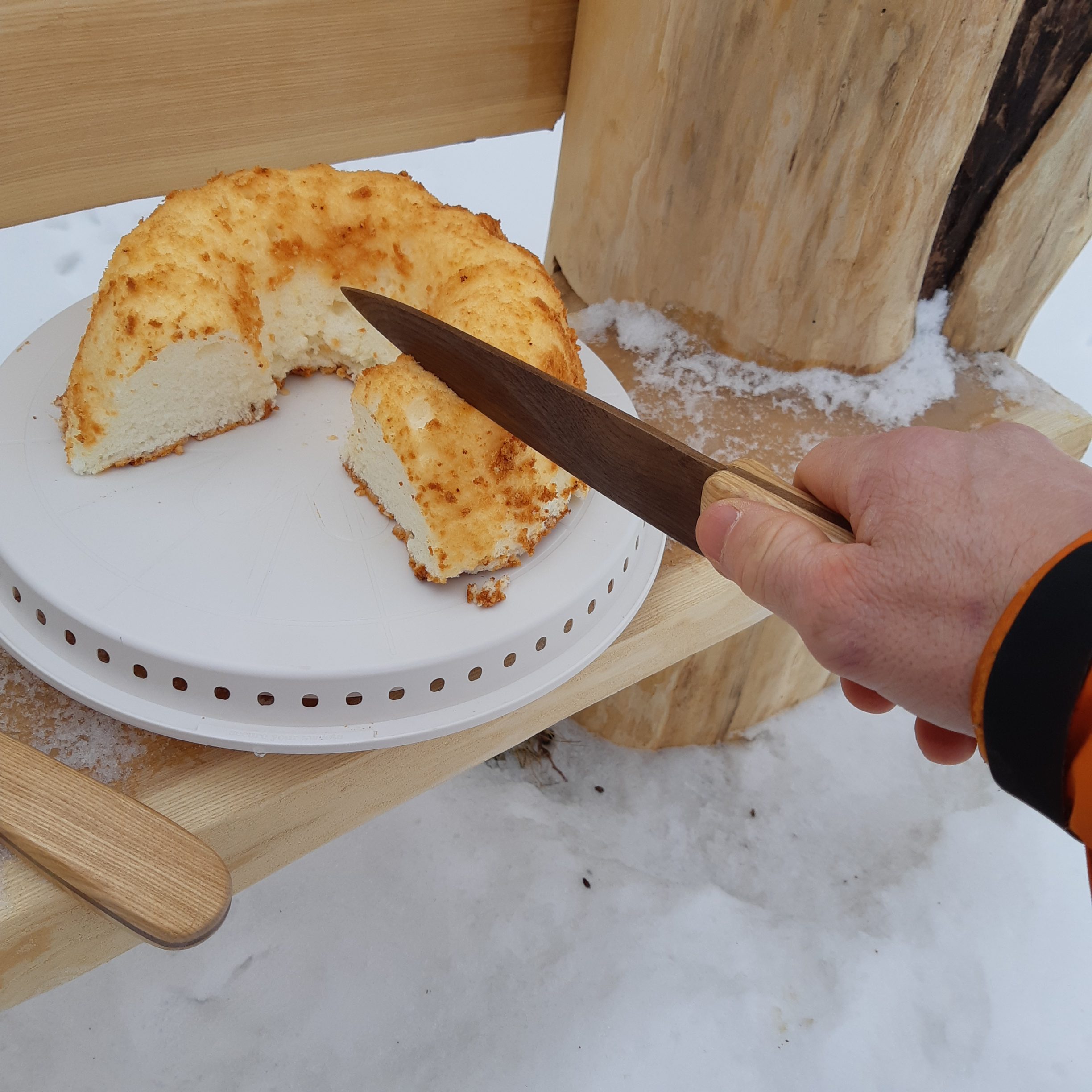 Walnut & Ash Cake Knife