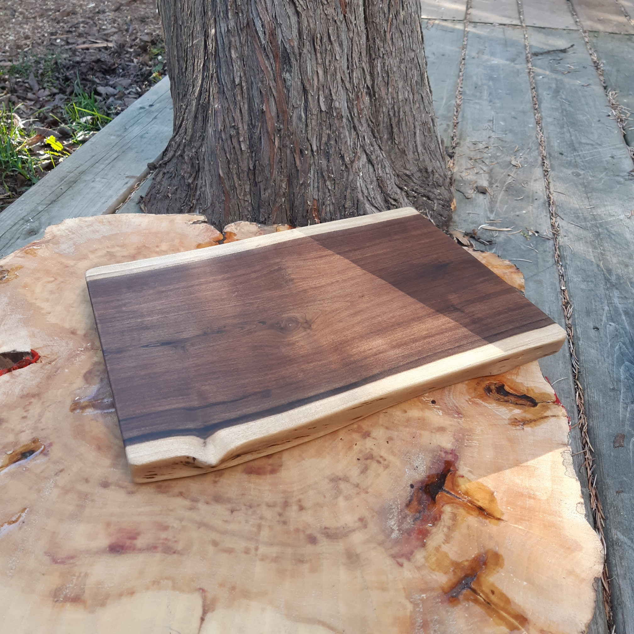 Cutting/Charcuterie Board Walnut Live Edge