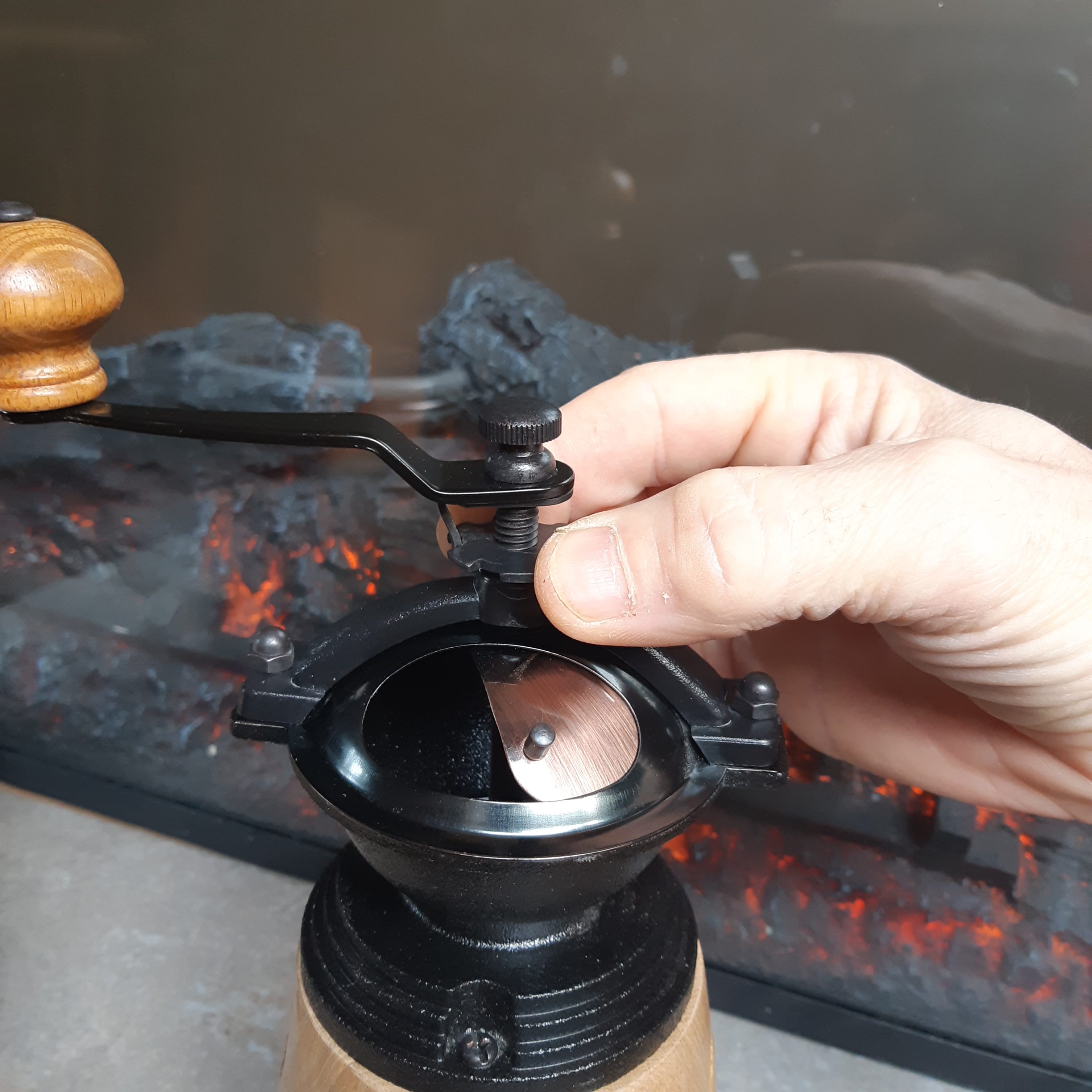 Antique Style Coffee Mill - Live Ash