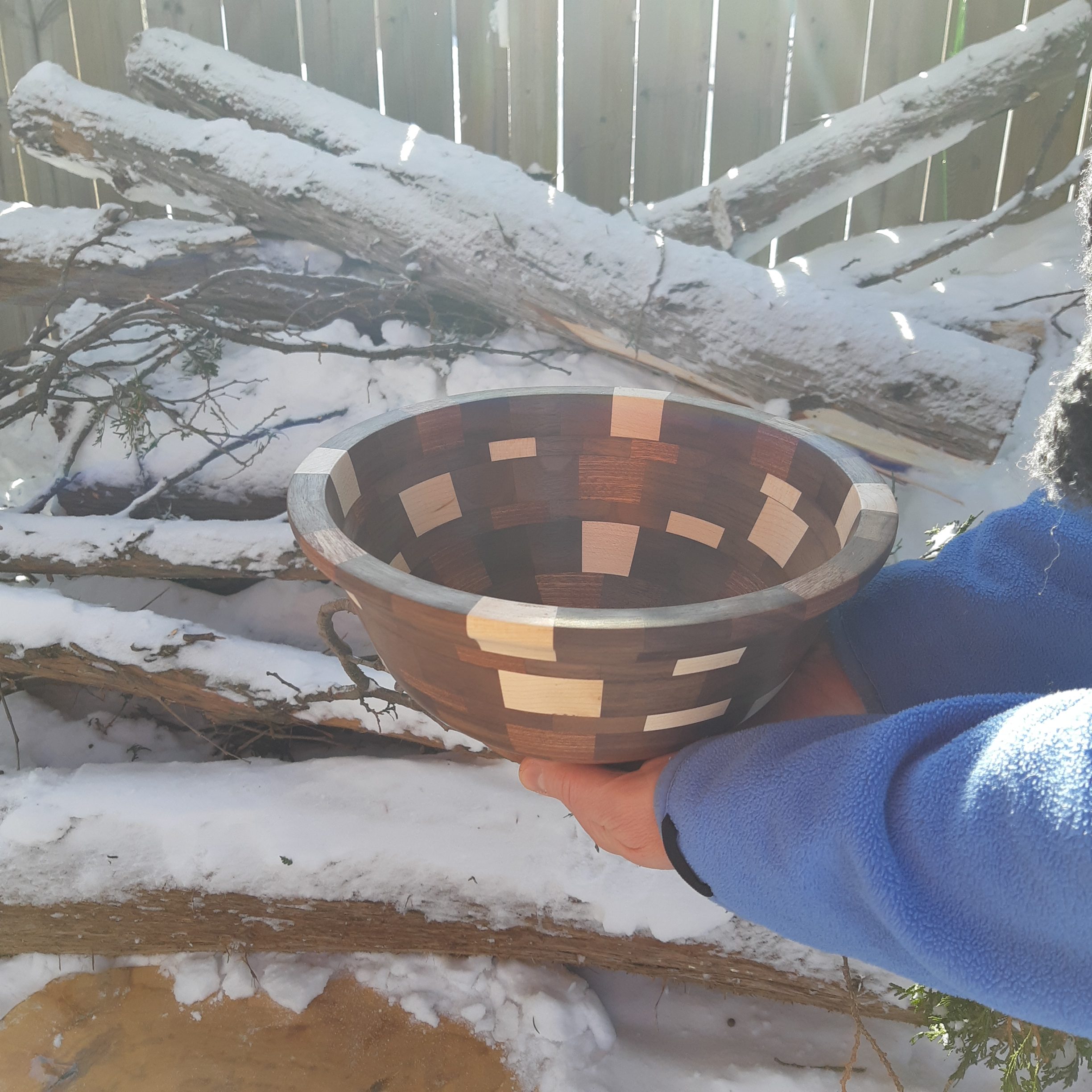 Large Segmented Fruit Bowl