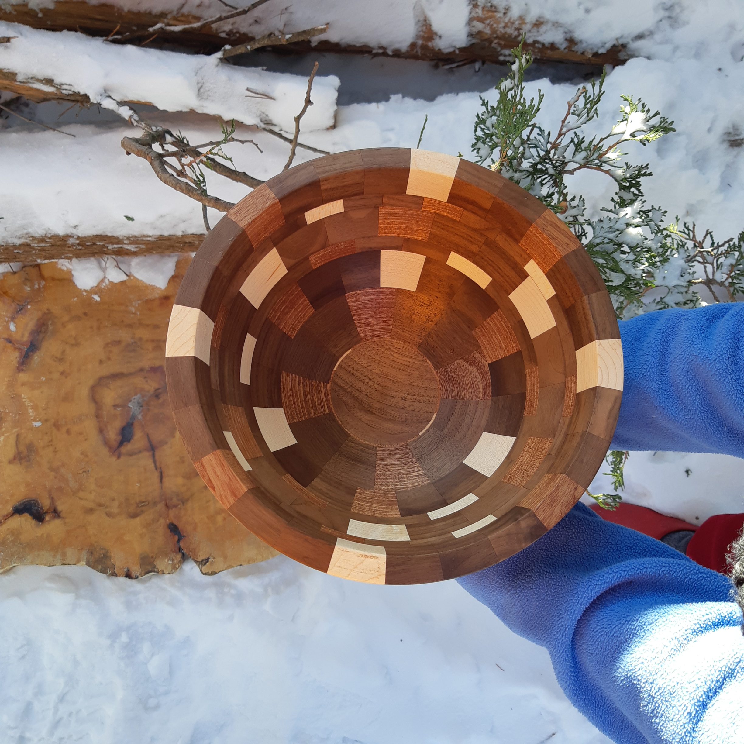 Large Segmented Fruit Bowl