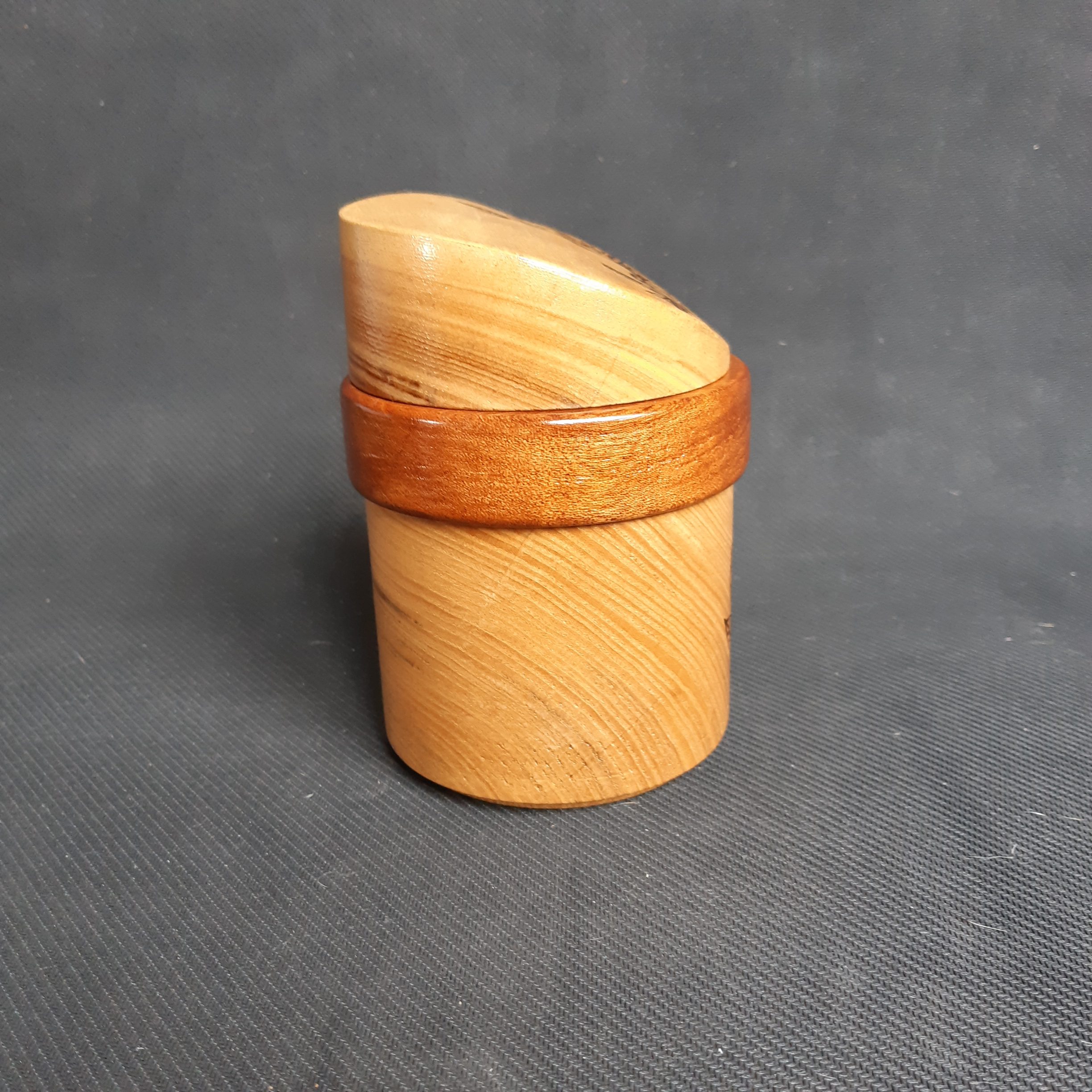 Tea Canister - Ash & Sapele w/ Tea Leaves