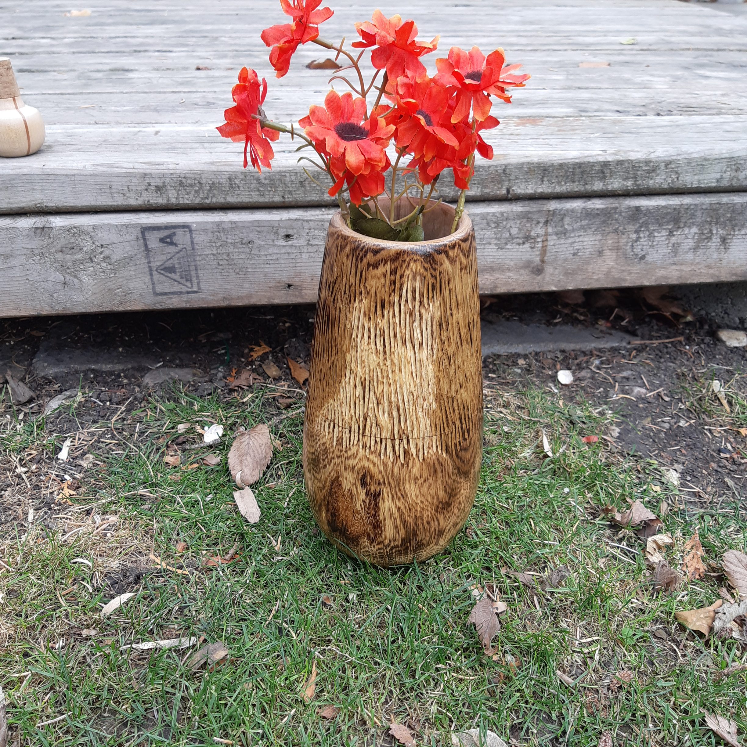 Ash Burned Textured Vase