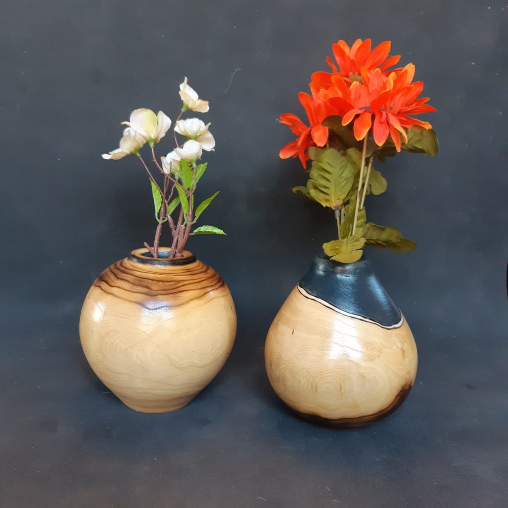 Ash Hollow Form Vase with Milk Paint