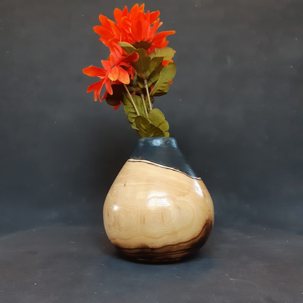 Ash Hollow Form Vase with Milk Paint