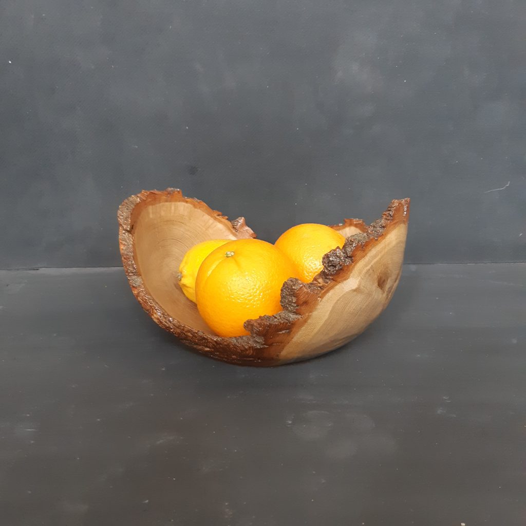 Live Edge Oak Tri-Wing Bowl