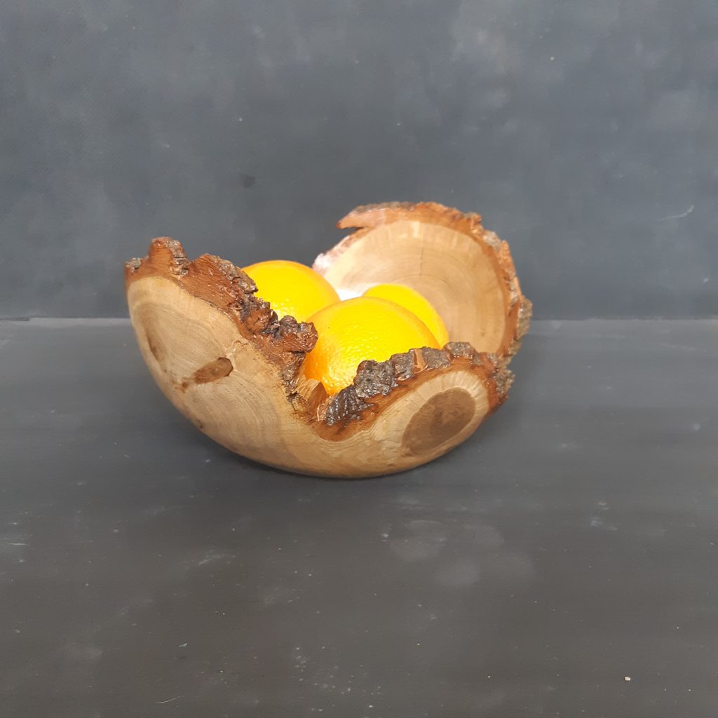 Live Edge Oak Tri-Wing Bowl