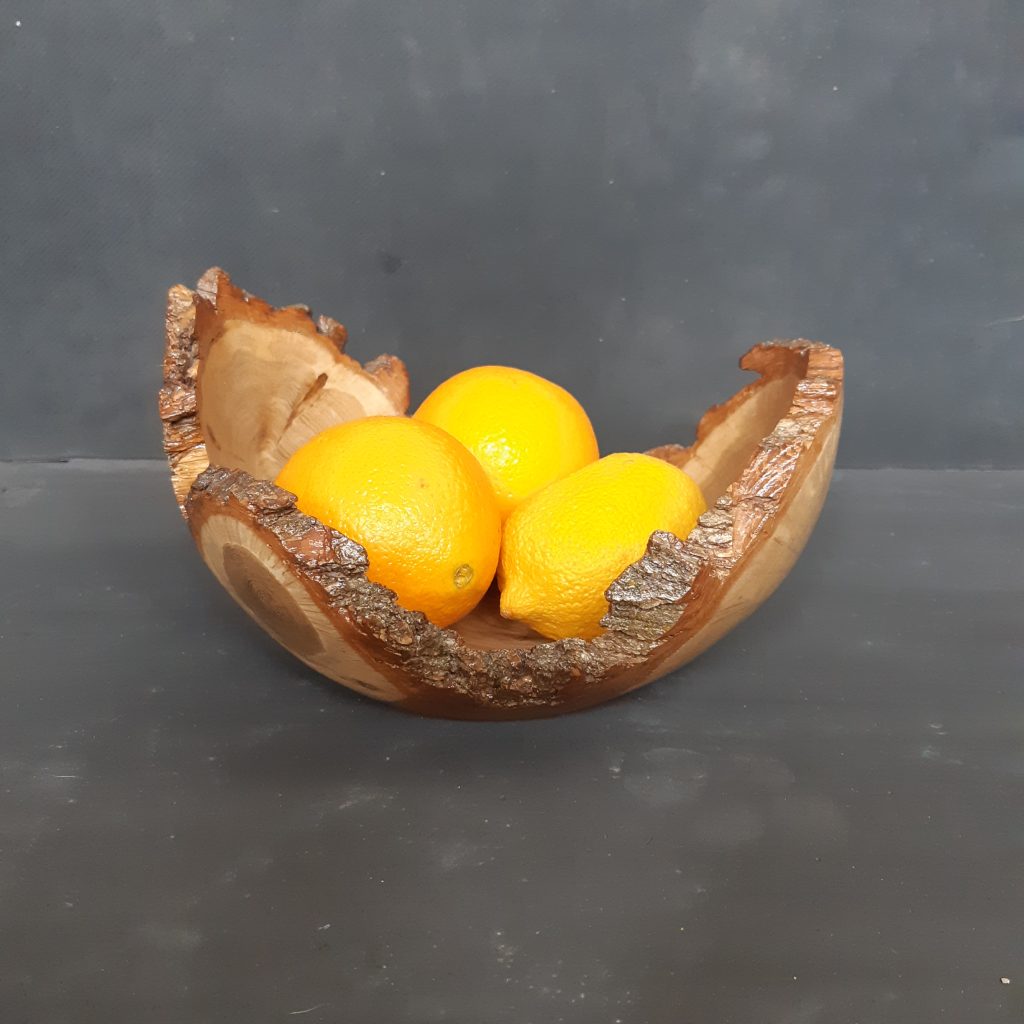 Live Edge Oak Tri-Wing Bowl