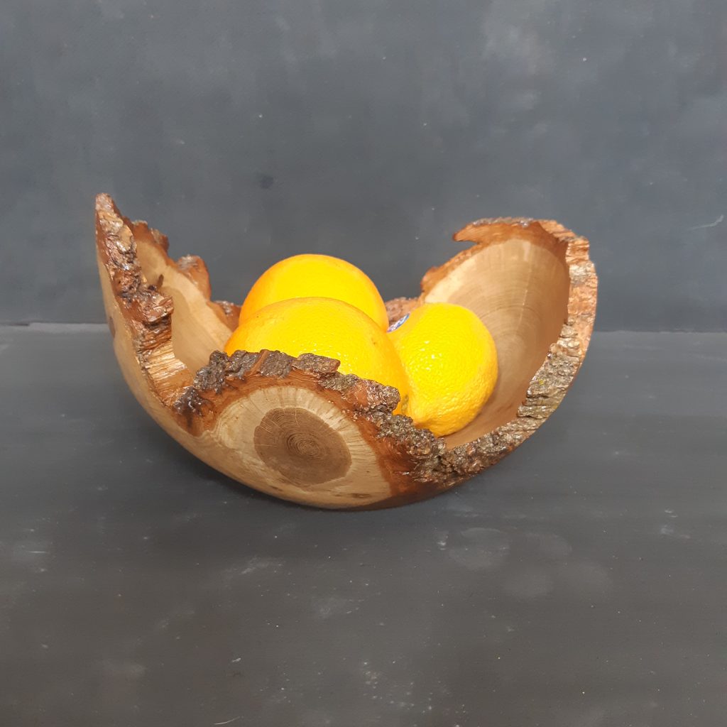 Live Edge Oak Tri-Wing Bowl